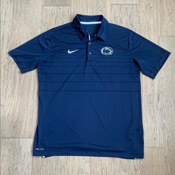 Nike Other - Nike Dri Fit Penn State Nittany Lions Lightweight Striped Polo Shirt Men’s Large